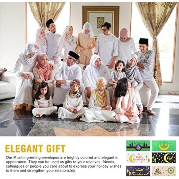 18 stycken Eid Mubarak-kuvert Ramadan Eid Mubarak Pengar och Gi Clear
