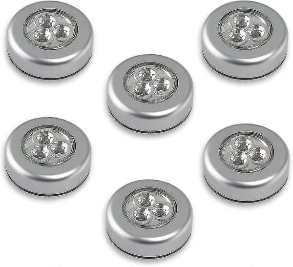 6 st Batteridrivna LED Skåplampor