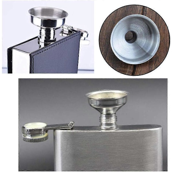 Fickplunta Tratt 8mm 8-pack för Vinflaskor Vattenflaskor Påfyllare Rostfritt Stål