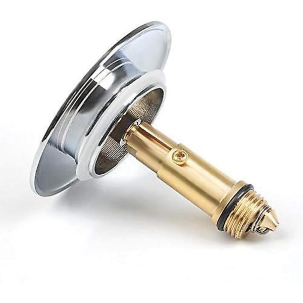 Avloppsplugg i mässing, Badrumsavloppsplugg 66mm Polerad Mässing Krom Pop Click Clack för Badrumskommod Ersättningsbultar