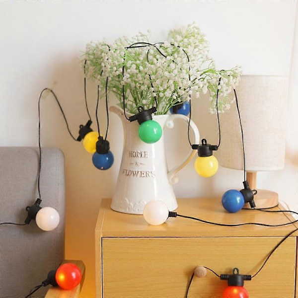 Solar, LED Lägen Vattentäta Slingor Utomhus Fairy Lights Globe Kristallkulor Dekorativ Belysning för Trädgård Gård Hem Fest Bröllop Jul D