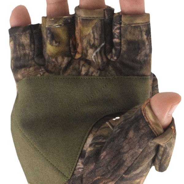 Kamouflage Half Finger Flip Cover Sport Bergsbestigning Skyddande Fitness Training Taktiska handskar