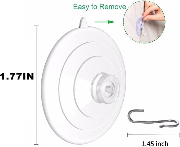 Kök badrum transparent sugkoppskrok