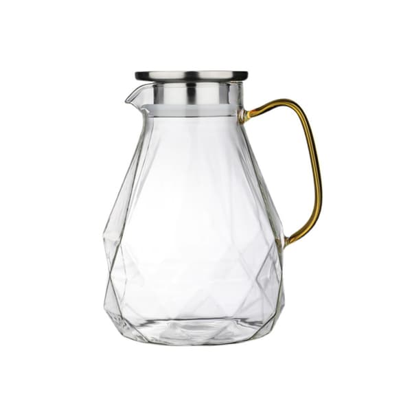 Karaff 2,2 liter, glaskaraff med lock, transparent