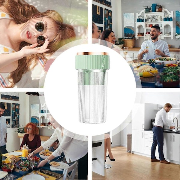 Portabel Elektrisk Blender, Trådlös Blenderkopp, Elektrisk Smoothie Maker, Juice Blenderkopp, Uppladdningsbar