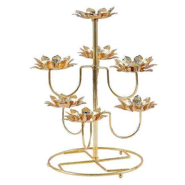 1 st Lotus Smörlampa Bas Buddha Lamphållare Kreativ Tempel Ljushållare