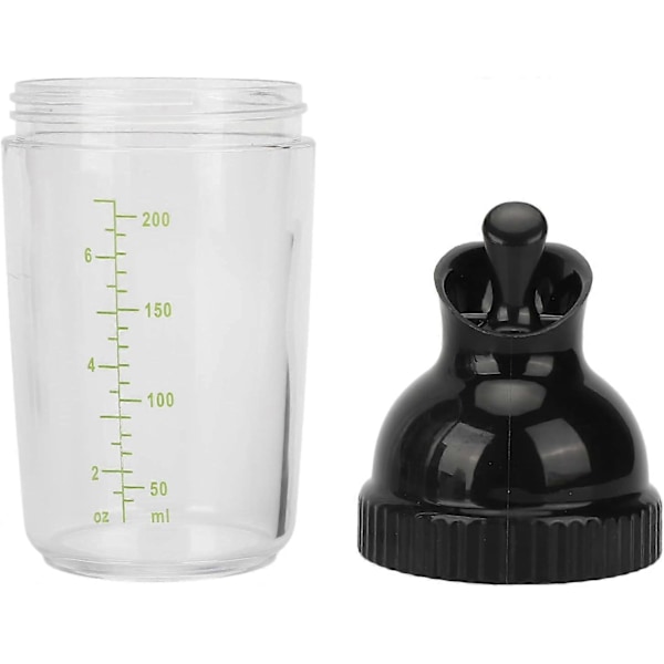 200ml Lättgreppad Salladsdressing Shaker, Läcksäker Behållare, Universal Såsblandare, med Skala Köksredskap, 5.5x17cm
