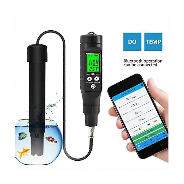 Smart Bluetooth syremätare, portabel 0,0-30Mg/L syremätarområde, löst