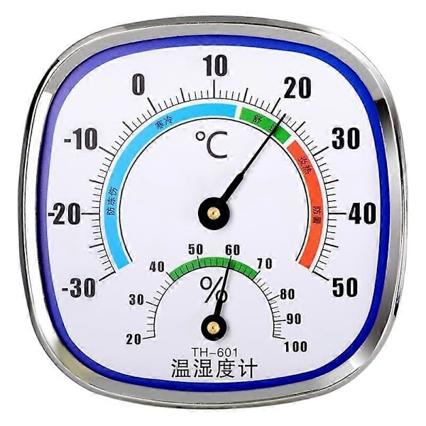 Analog Termometer Hygrometer Temperaturmätare Inomhus Utomhus Fuktighetsmätare R9JF