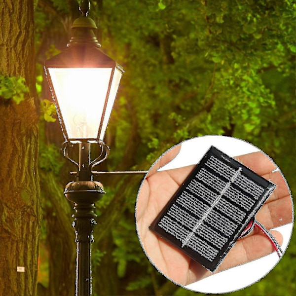 0,3w Portabel Solpanel Med Hög Konverteringsfrekvens Effektivitet Utgång För Solträdgårdsbelysning