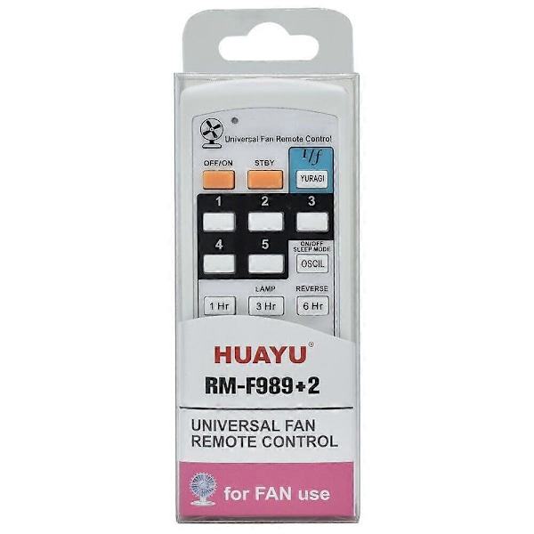 Ny HUAYU RM-F989+2 Universalfjärrkontroll för Panasonic Midea Takfläkt Väggfläkt