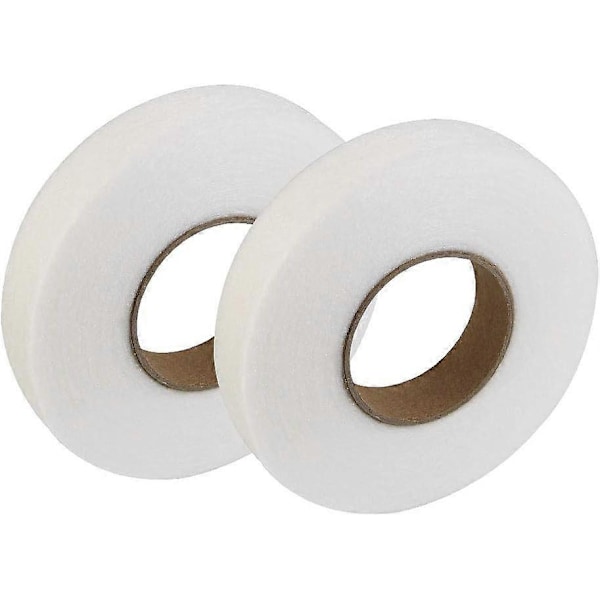 Fållband, 64 meter självhäftande stryktejp 20mm fållband för kläder, byxor, jeans (Vit)