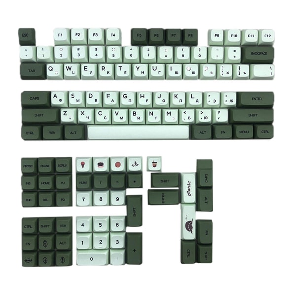 126 nycklar Pbt Dye Sublimation Keycaps for Mechanical Gaming K Macaron English