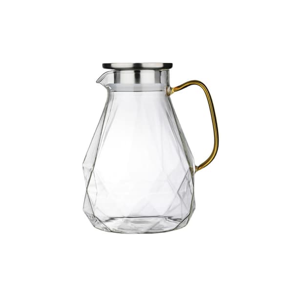 Karaff 2,2 liter, glaskaraff med lock, transparent