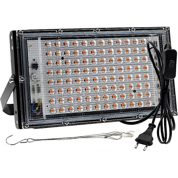 LED Växtlampa Fullspektrum Panellampa för Inomhusväxter Blommor Mikrogrönt Suckulenter (100W)
