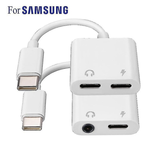 Typ C-adapter med USB C Otg, separator 2 i 1 för Samsung S21 S