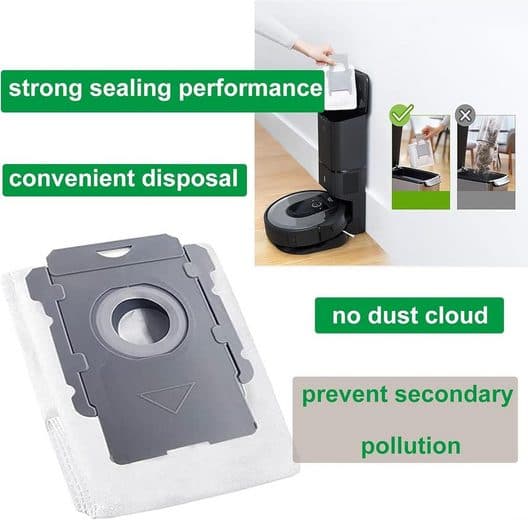 4 dammsugarpåsar för iRobot Roomba, stor kapacitet