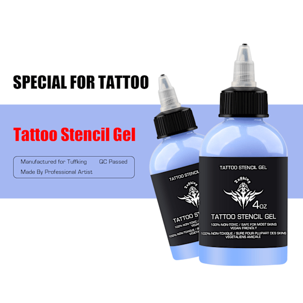 Tuffking Tatuering Transfer Gel Tatueringar Transfer Salva, Långvarig Solid Färg Tatueringar