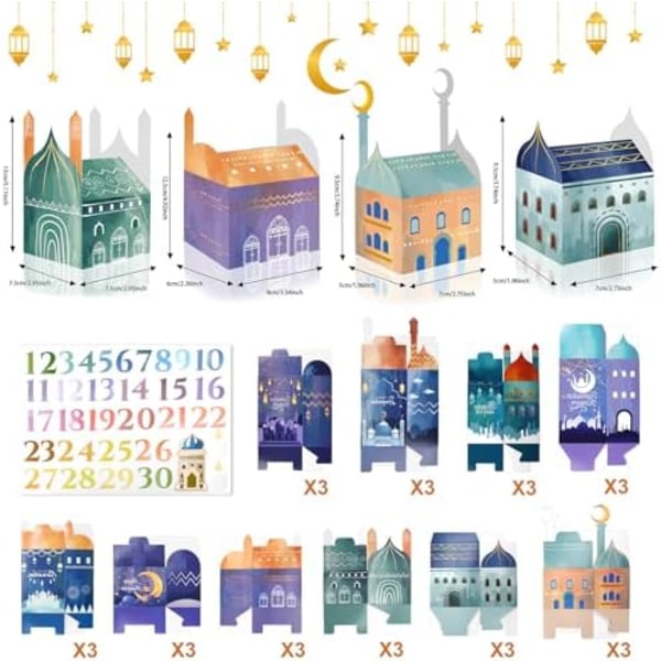 DPKOW 30st Ramadan presentlådor Ramadan adventskalender, DIY Eid