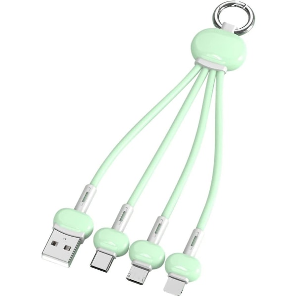 3 i 1 USB kabel, bärbar snabbladdningskabel Wit