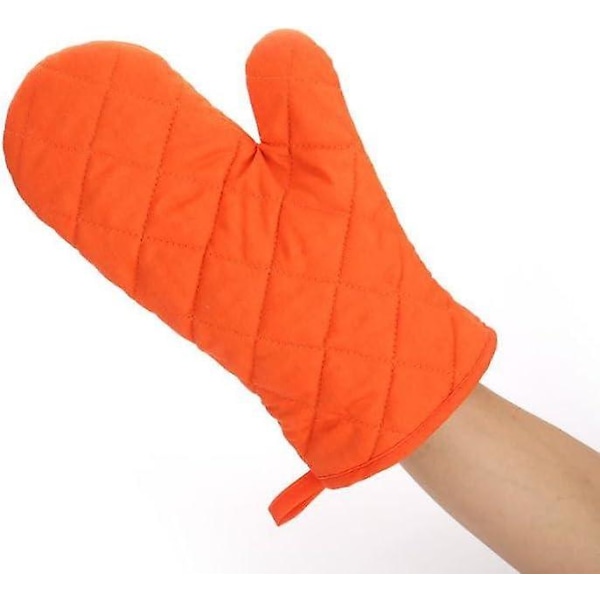 Ugnsvantar, Premium Värmebeständiga Ugnsvantar, Quiltade Överdimensionerade Ugnsvantar i Bomull och Polyester, Orange