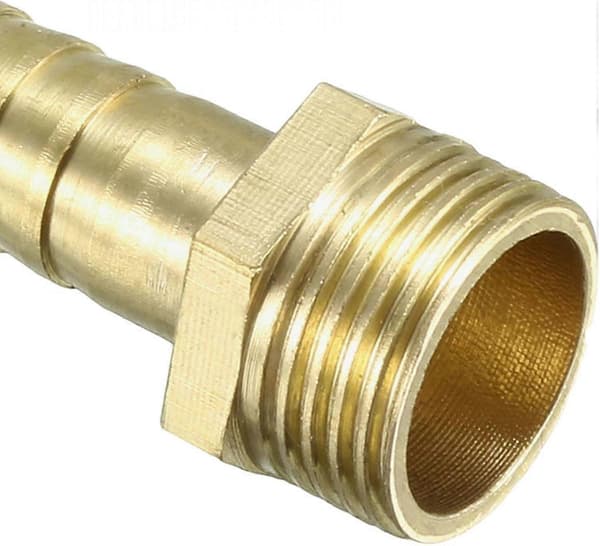 5 st Mässing Slangkoppling 10mm Barb x G3/8 Hankontakt Adapter