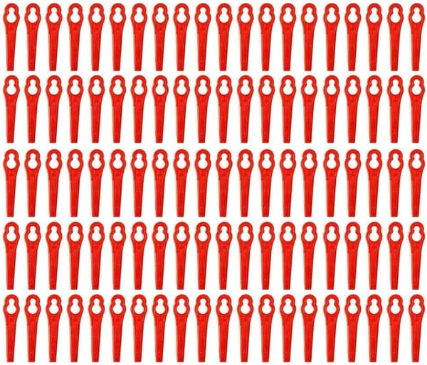 120-pack grästrimmer ersättningsblad, plasttrimmerblad