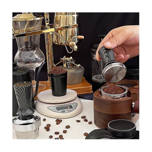 Espresso tamper djupkalibrering stabilt tryck kaffe tamper kaffedispenser