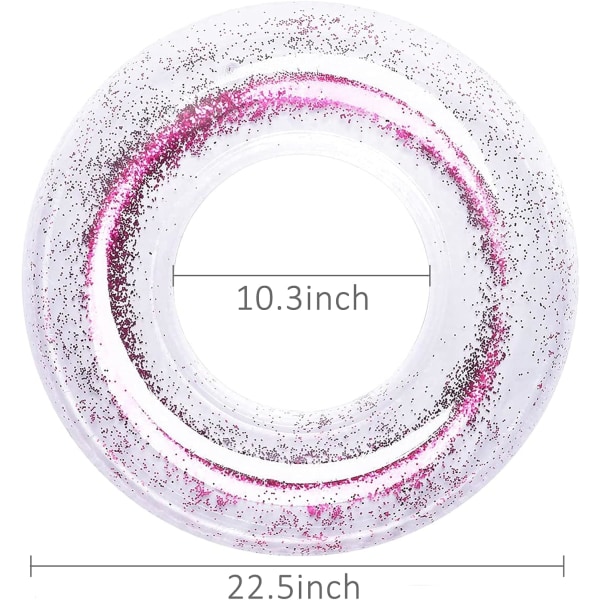 Simring för barn, genomskinlig flytande simring med paljett, in