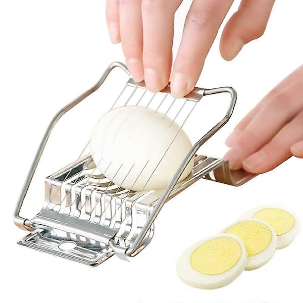 Rostfritt Stål Tråd Ägg Skivare för Hårdkokta Ägg Jordgubbar Banan Skinka Multifunktionell