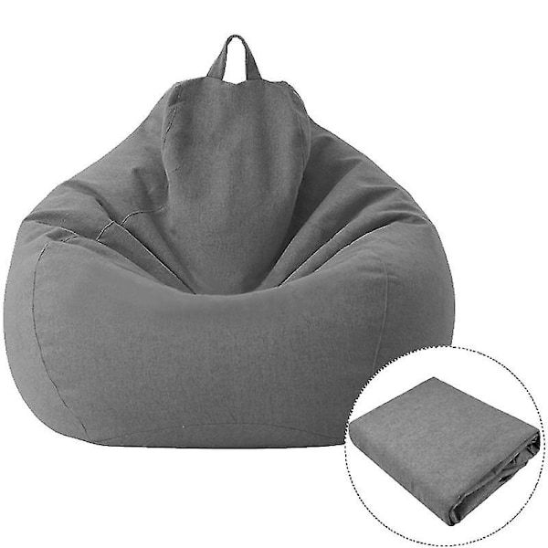 Sittsäck Överdrag Lazy Sofa Bekväm Enfärgad Lounger Sittsäck Sofföverdrag För Vardagsrum Hem