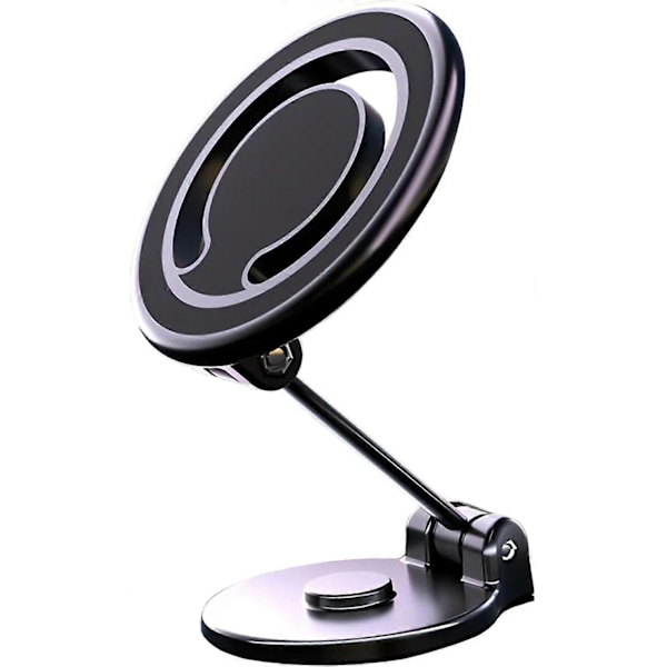Magnetisk biltelefonhållare - 360 graders rotation, stark magnet, hopfällbar, för bilens instrumentbräda, för iPhone 16/15-serien, Samsung etc.