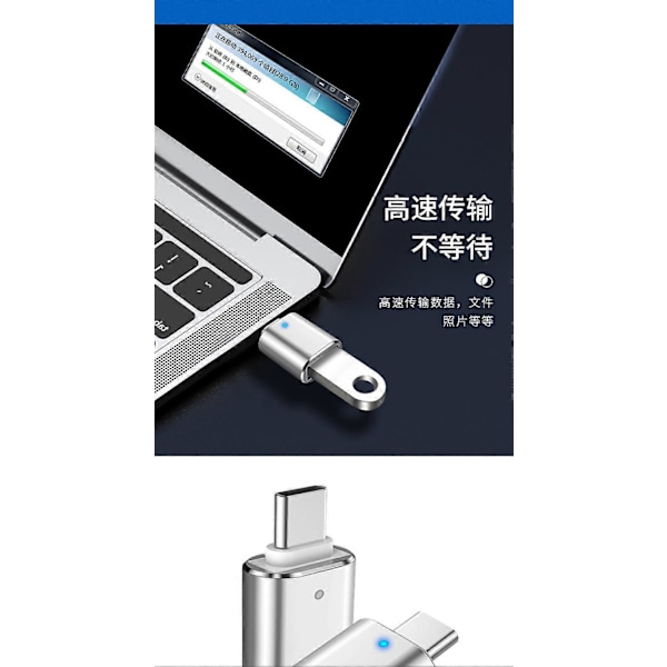 USB C till USB Adapter, USB Typ C till USB 3.0 Adapter Kompatibel med MacBook Pro 2021 iMac iPad, MacBook Air 2020, Laptop, Monitor och Andra Typ C Enheter