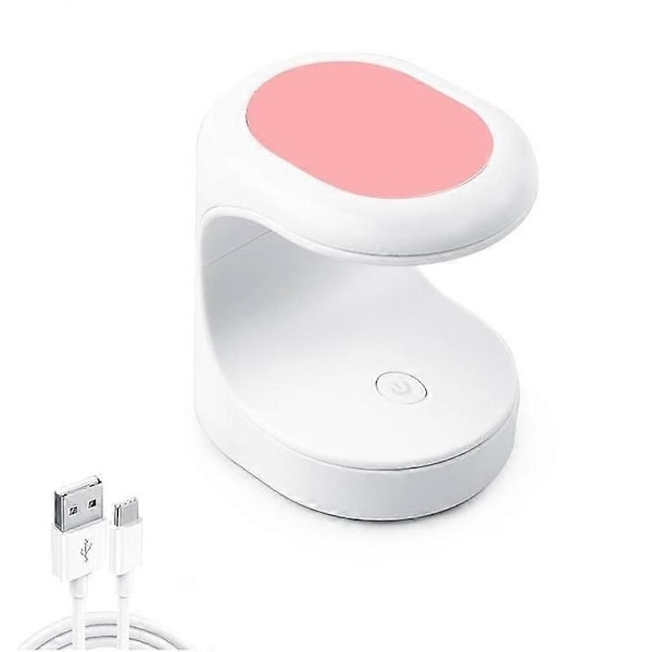 Rosa Mini UV LED Nagellampa, Portabel Nageltork UV-lampa Enkelfinger Gel Nagellack Elektrisk Härdning