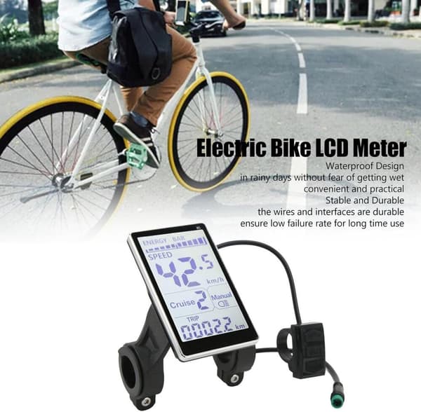 Elektrisk Cykel LCD Mätare 5 Pin 24V 36V 48V 60V Universal E Scooter M5 LCD Panel Skärm för 31.8 22.2