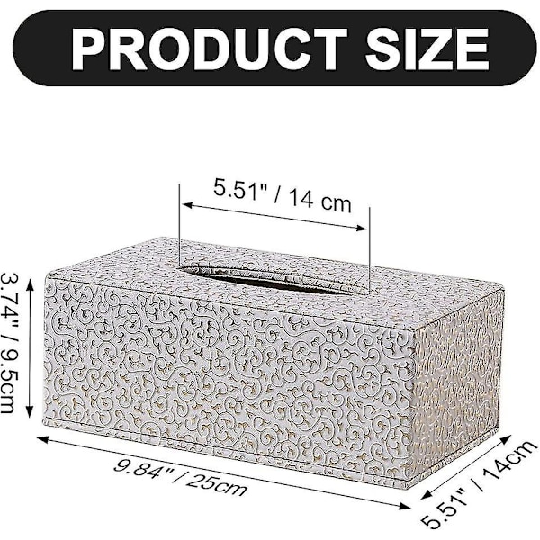 Rektangulär Tissue Box Hållare i Läder