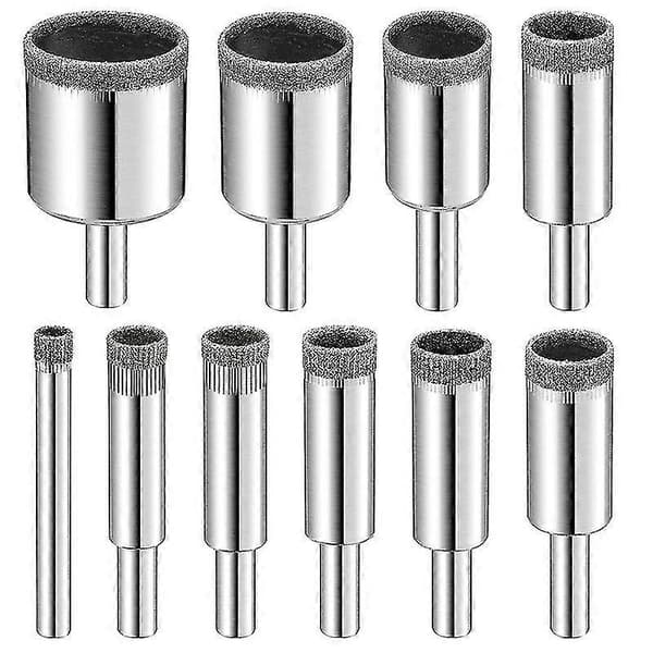 10-pack Diamantborr, Glastegel, Keramiska Marmorborr, Borr