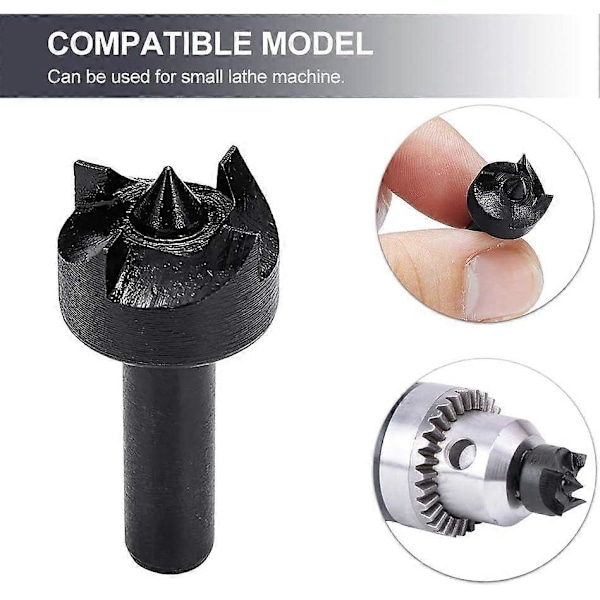 2 st 6 mm Dubb Borr Aktivitetscenter, Universell Mini Svarv Borrchuck, Torx Dubb Borr för Mini Svarv, Träbearbetning DIY Verktyg