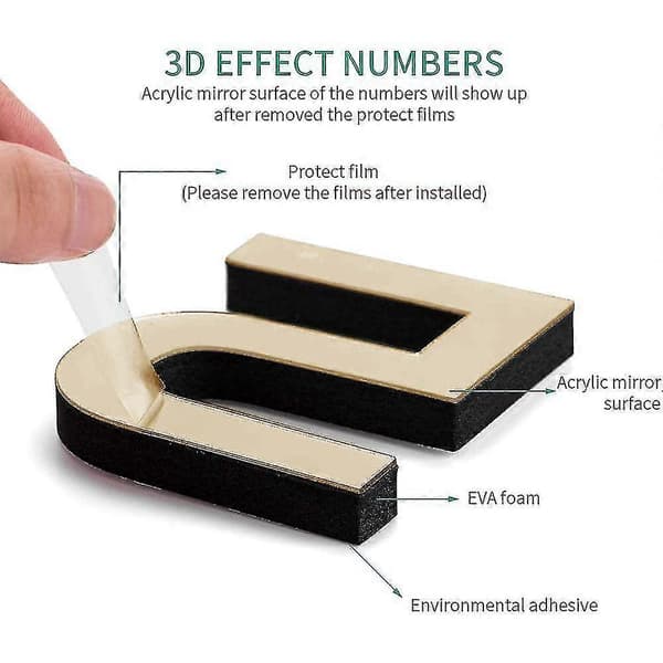 Elegant Stor DIY Ramlös 3D Spegelyta Effekt Väggklocka