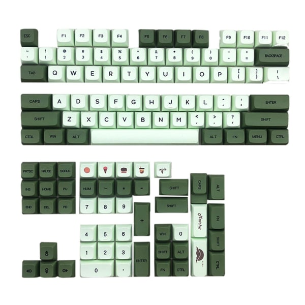 126 nycklar Pbt Dye Sublimation Keycaps for Mechanical Gaming K Virtual war English