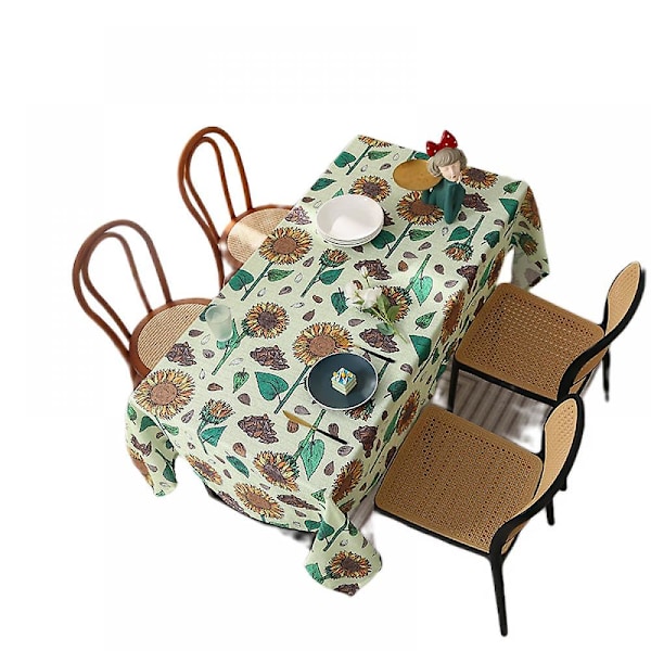 Duk Lättskött Fläckbeständig Polyester Duk Rektangulär Duk, för Kök Matsal, Fest, Högtid, Jul, Buffé (70 tum)