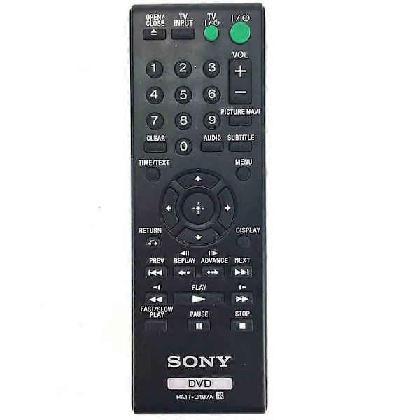 Ny Ersättningsfjärrkontroll RMT-D197A för Sony DVD DVPSR201P DVP-SR210 DVPSR210P