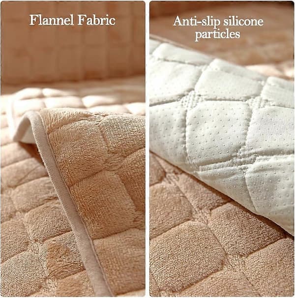 Tjockt Sofföverdrag, Flanell Halkskydd Soffskydd Möbelskydd för Vardagsrum (Camel, 70 * 180cm)