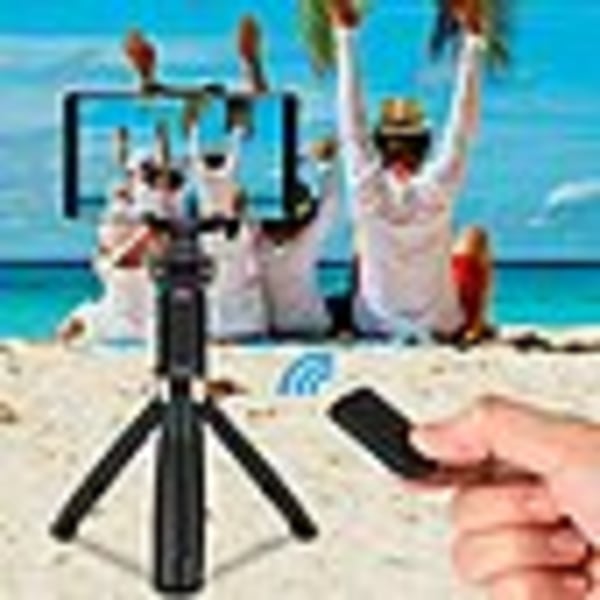 Bluetooth Selfie Stick Stativ Utdragbar Stång Smartphonehållare