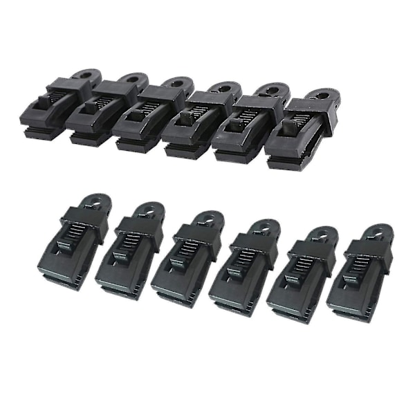 12-pack Tältklämmor Presenningsklämmor Markisklämmor Fällklämmor Käftar Tältfästen