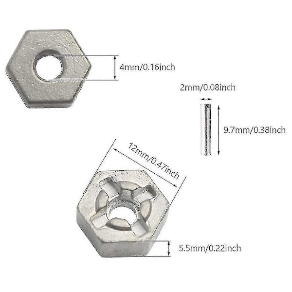4st Metall Hub Hex Adapter 55-Zj09 Kompatibel Med Hosim 9125 9155 9156