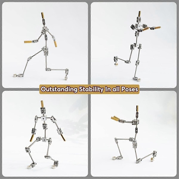 Armaturkit - DIY Metall Dockfigur Skelett, Lätt att Montera, Animerad Karaktärsdesign, för Stop Motion Animation