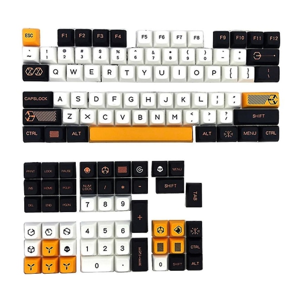 126 nycklar Pbt Dye Sublimation Keycaps for Mechanical Gaming K Bubble English