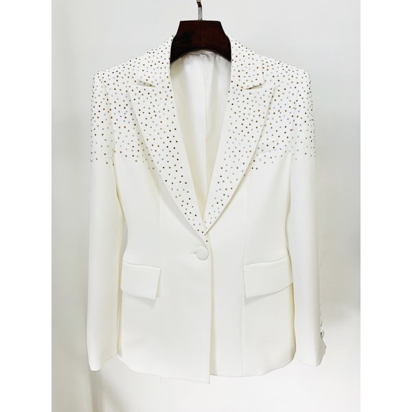 M Size Fashion Rhinestone Slim Fit Blazer Jacka