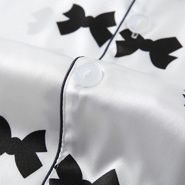 7 Delar Dam Pyjamas Set Faux Siden Pyjamas Dam Pyjamas Sovkläder Set Vår Sommar Hemmakläder Nattkläder Set Dam Bekväm Bomull GåvaXLstyle2